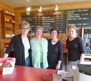The four partners of The Spilli Bean and Station Hill enterprises at work at the Spilli Bean. From left to right: Shirley Griese
