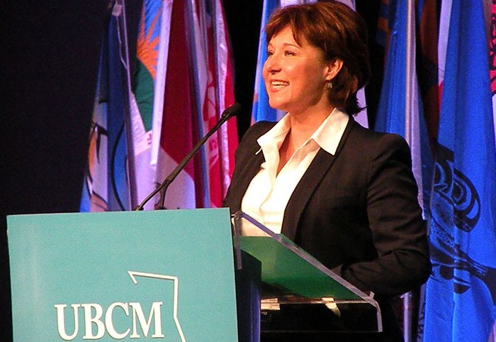 Premier Christy Clark speaks to the annual Union of B.C. Municipalities convention in Whistler Friday.