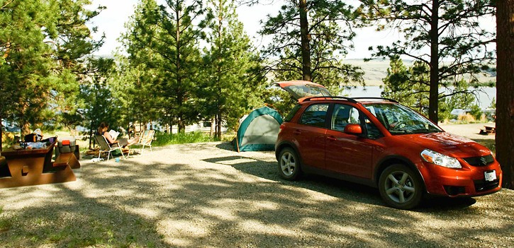 Monck Provincial Park at Nicola Lake. Campsites fill up on weekends