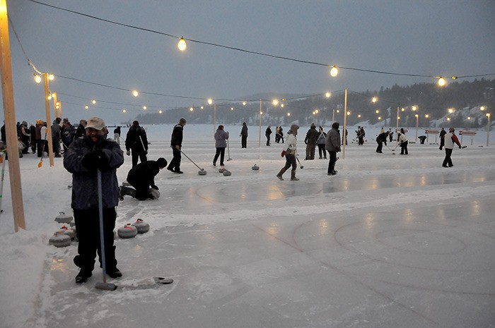 Festival-goers at last year's Snowflake Festival took in the Invermere Curling Club's Bonspiel on the Lake on January 20