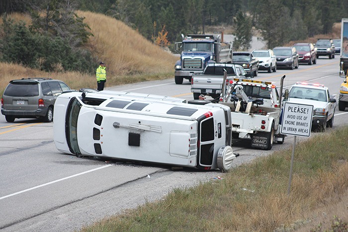 The accident took place along Hwy 93/95