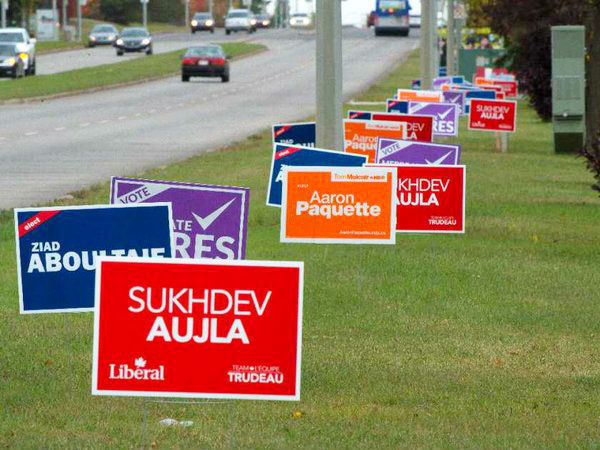 Elections signs are coming to a piece of public property near you.