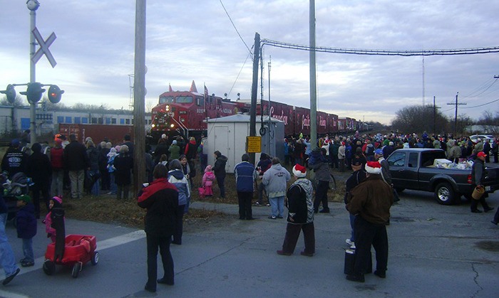 The Canadian Pacific Holiday Train will be stopping at the Foresters Road railway crossing in Radium Hot Springs this Thursday
