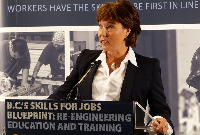 Premier Christy Clark takes questions from reporters at Union of B.C. Municipalities convention in Whistler last week.