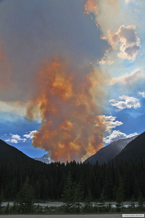 The Numa Creek fire roars away