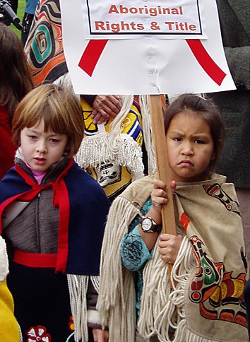 Kwakiutl protest against logging