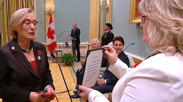 Toronto MP Carolyn Bennett is sworn in as Minister of Indigenous and Northern Affairs