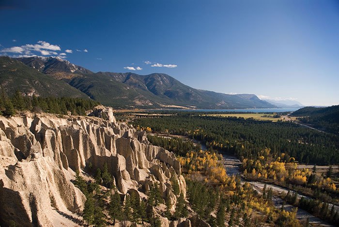 The view of the north end of Columbia Lake from the Hoodoos.