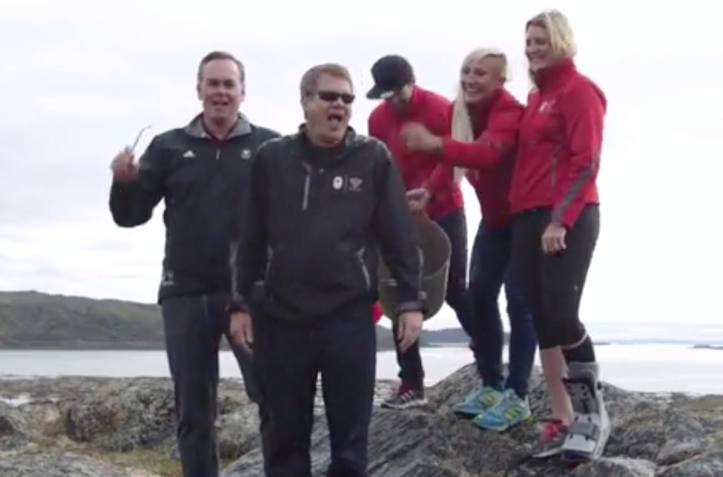 Canadian Tire executives completed the Ice Bucket Challenge for ALS in frigid Frobisher Bay