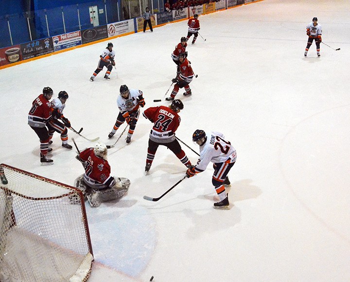 The Rockies took on the Dynamiters last weekend. Pictured is a file photo from Kimberley's last visit to Invermere
