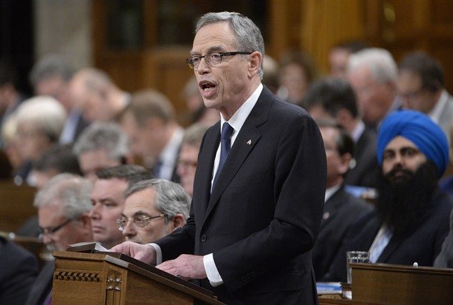 Finance Minister Joe Oliver delivers the federal budget in the House of Commons on Parliament Hill in Ottawa