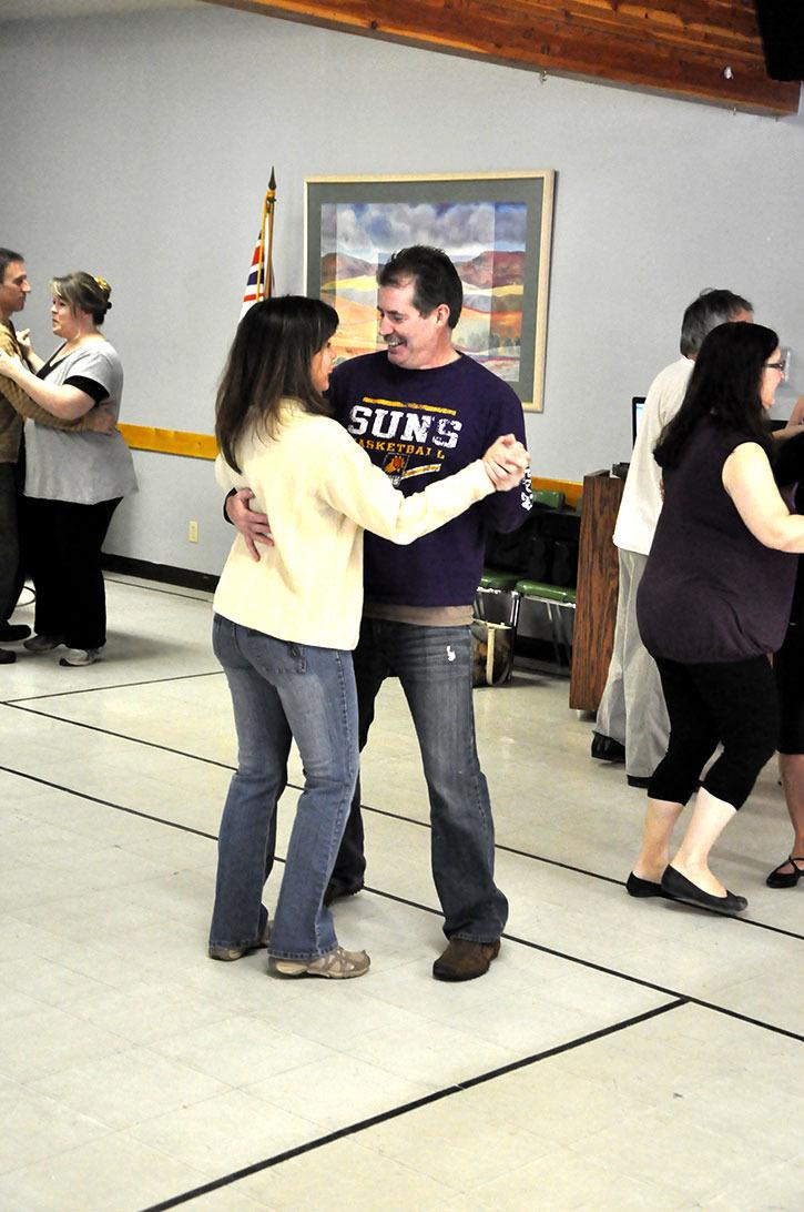 2011 — Everyone had a great time learning to salsa and tango at the dance workshop held on February 13th at the Royal Canadian Legion in Invermere.
