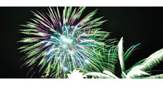Fireworks dazzled those attending the Bonspiel on the Lake and Snowflake Festival on the evening of January 21.