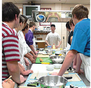 Dan Shoemaker of Invermere's Fubuki Sushi demonstrated how to make sushi rolls at DTSS on Friday