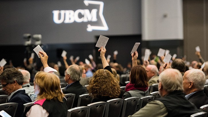 Local politicians vote on resolutions at last week's Union of B.C. Municipalities convention in Vancouver.
