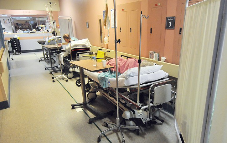 Patients treated in hallway