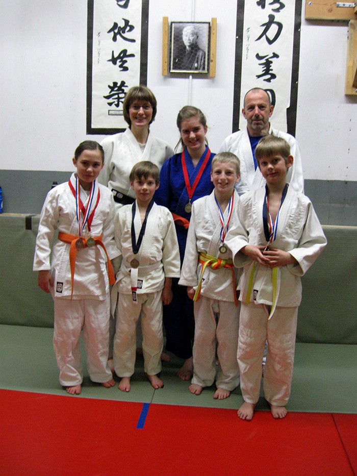 Invermere had several medal winners at the Fernie Judo Tournament on January 26. Front row (l-r): Emma Norquay