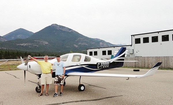 Dico Reijers and his dad John flew to Invermere last week from Prince Edward Island
