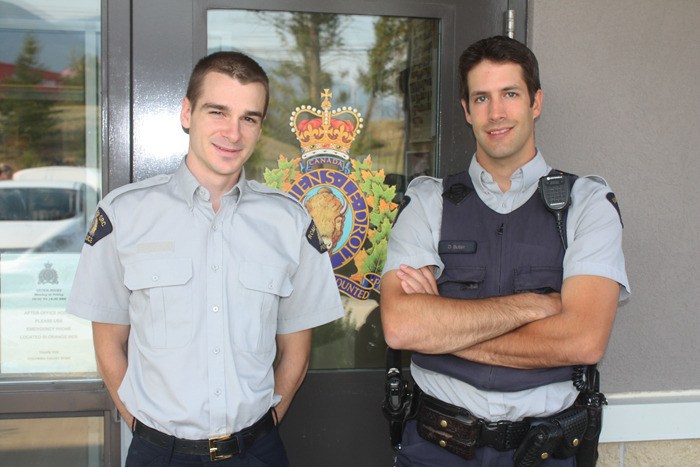 The Columbia Valley RCMP detachment is welcomeing two new constables in Cst. Francois Mazerolle (left) and Cst. Danny Butler.