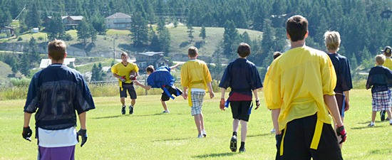 Flag football at Bighorn field on July 16