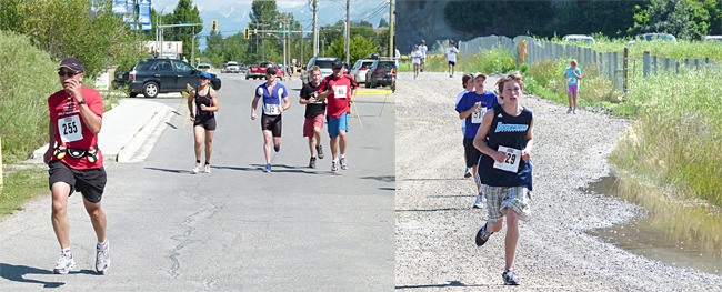 At right is the Heart of the Rockies adult triathlon. At left