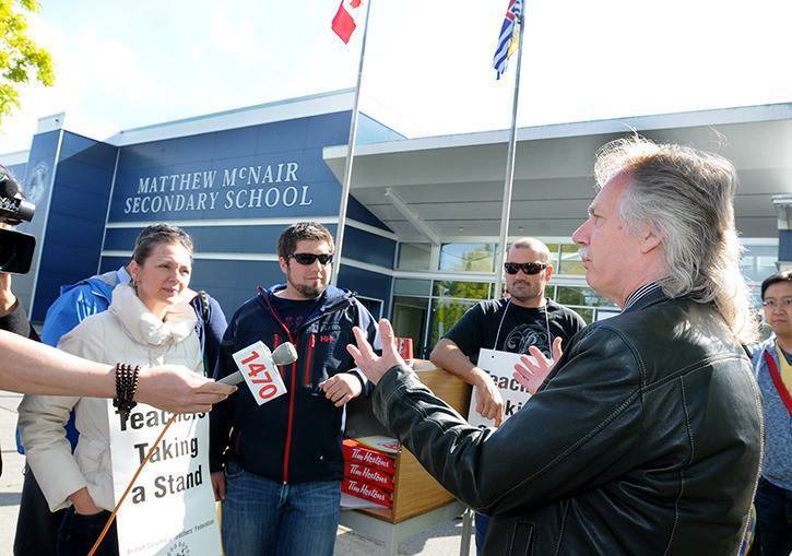 BCTF president Jim Iker visits Matthew McNair Secondary in Richmond