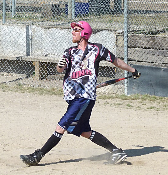 A player hits it out of the park during the home run derby.