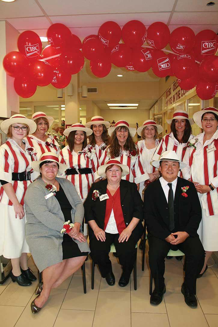 Staff at the Invermere CIBC branch donned historical costumes on Friday