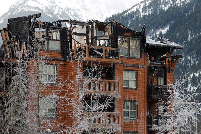 The 1000 Peaks Lodge at Panorama suffered extensive damage after an early morning fire on Wednesday