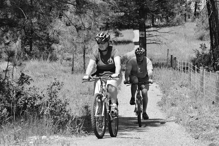 Cyclists enjoy an opening day ride of the Cranbrook-Wardner Trail in June