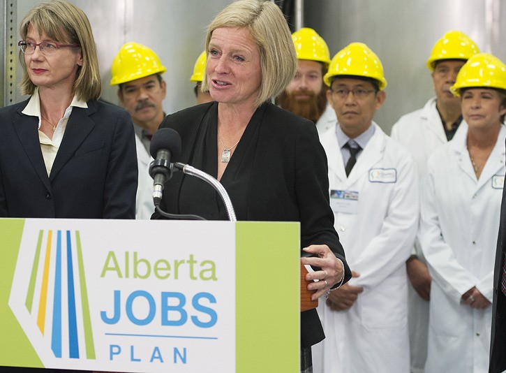 Alberta Premier Rachel Notley has adopted her own jobs plan theme to deal with a struggling resource economy