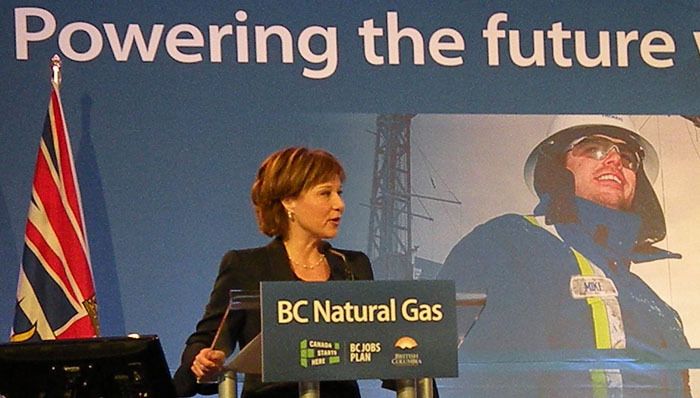 Premier Christy Clark speaks to LNG conference in Vancouver