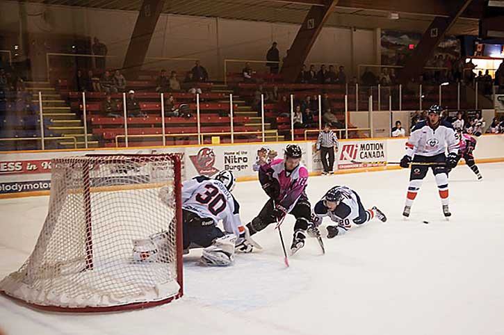 Rockies defence had a busy night against Kimberley on October3rd