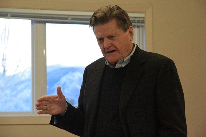 Minister of Seniors Ralph Sultan discussed the provincial government's strategy for seniors at the Invermere Seniors Hall on December 7.