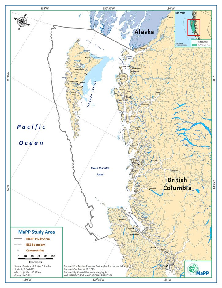 Four marine areas have been defined