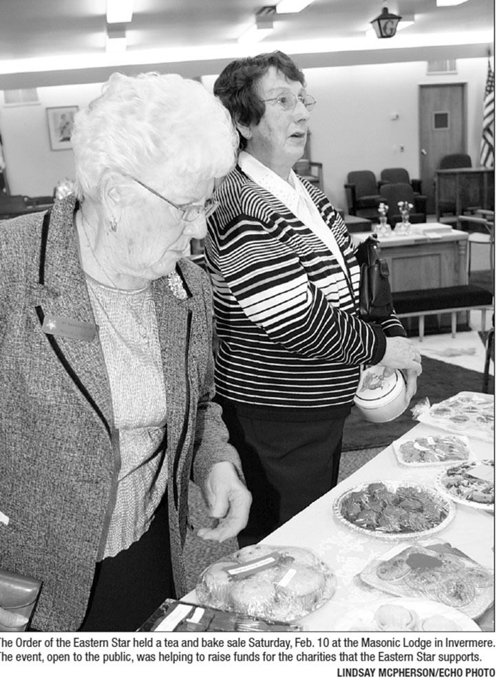 2007 — Tea and cookies tempted attendees of the Order of the Eastern Star charity bake sale at the Columbia Valley’s Masonic Lodge.