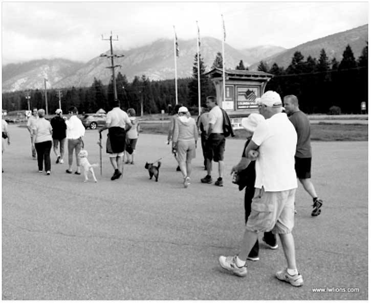 The Windermere & District Lions Club was one of four Lions clubs that participated in the annual Walk-A-Thon fundraiser for the East Kootenay Foundation for Health.