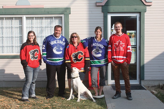 The Valley Echo staff show how Jersey Day is done (l to r): production manager Jess De Groot