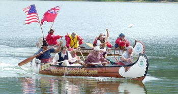 Voyageurs race for Kinsmen Beach.