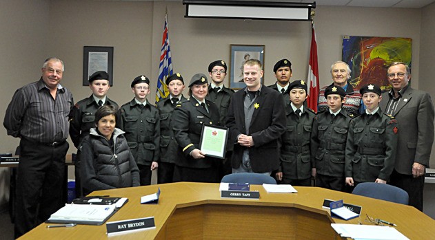 Cadets at Invermere council.