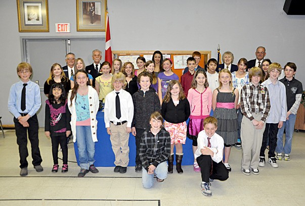 Award winners at the Royal Canadian Legion Branch No. 71.