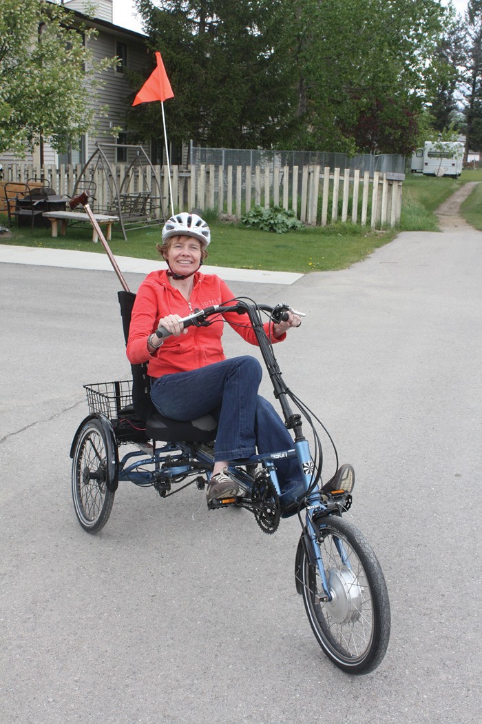 Lynda Kirkpatrick wants drivers to be aware of alternative vehicles when out on the streets of Invermere this summer.