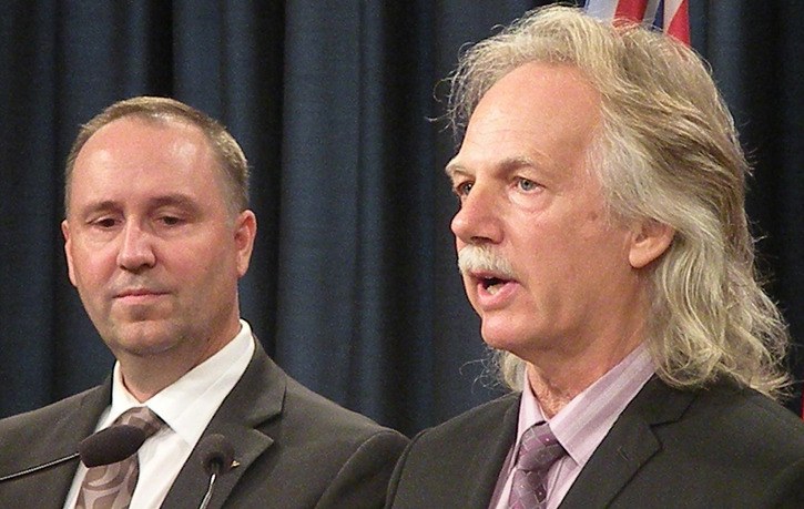 Education Minister Mike Bernier (left) negotiated a deal with B.C. Teachers' Federation president Jim Iker to provide extra professional development time on the new public school curriculum.