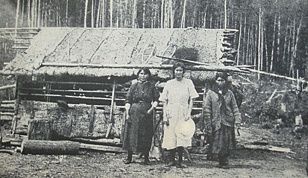 A summer dwelling at McLeod Lake in northeastern B.C.