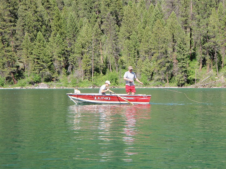 CAST AWAY--A couple local anglers cast their rods into one of the many fresh waters around the valley in search of fish.