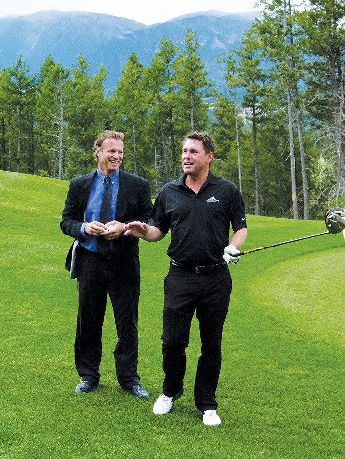 Kelly Hrudey with Brian Schaal