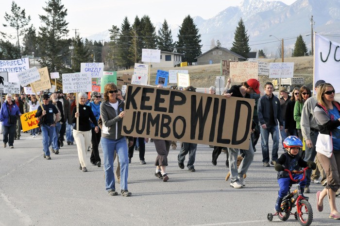 Crowds of anti-Jumbo protestors took to the streets for a rally Wednesday