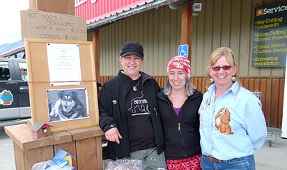 Volunteers outside Home Hardware.