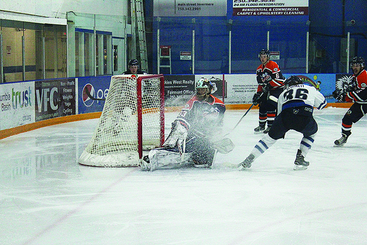 The Rockies were on the defensive when they played Creston at the Eddie on December 13th