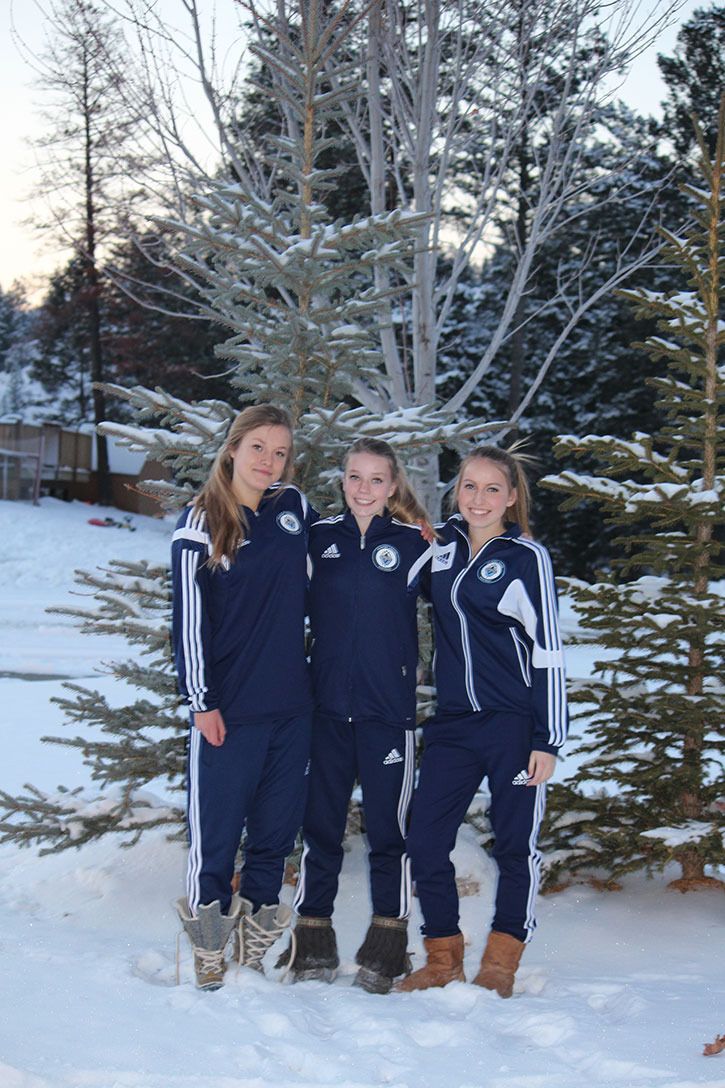 Soccer stars (from left to right) Linnea Wrajez